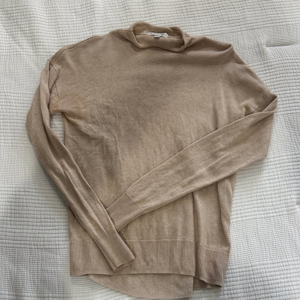 Neiman Marcus silk/cashmere mock neck sweater